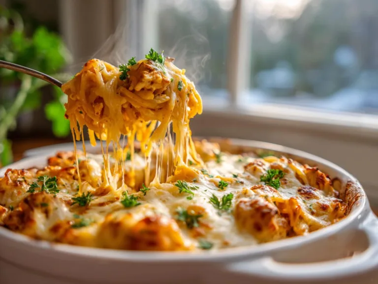 Cheesy Chicken Spaghetti Bake