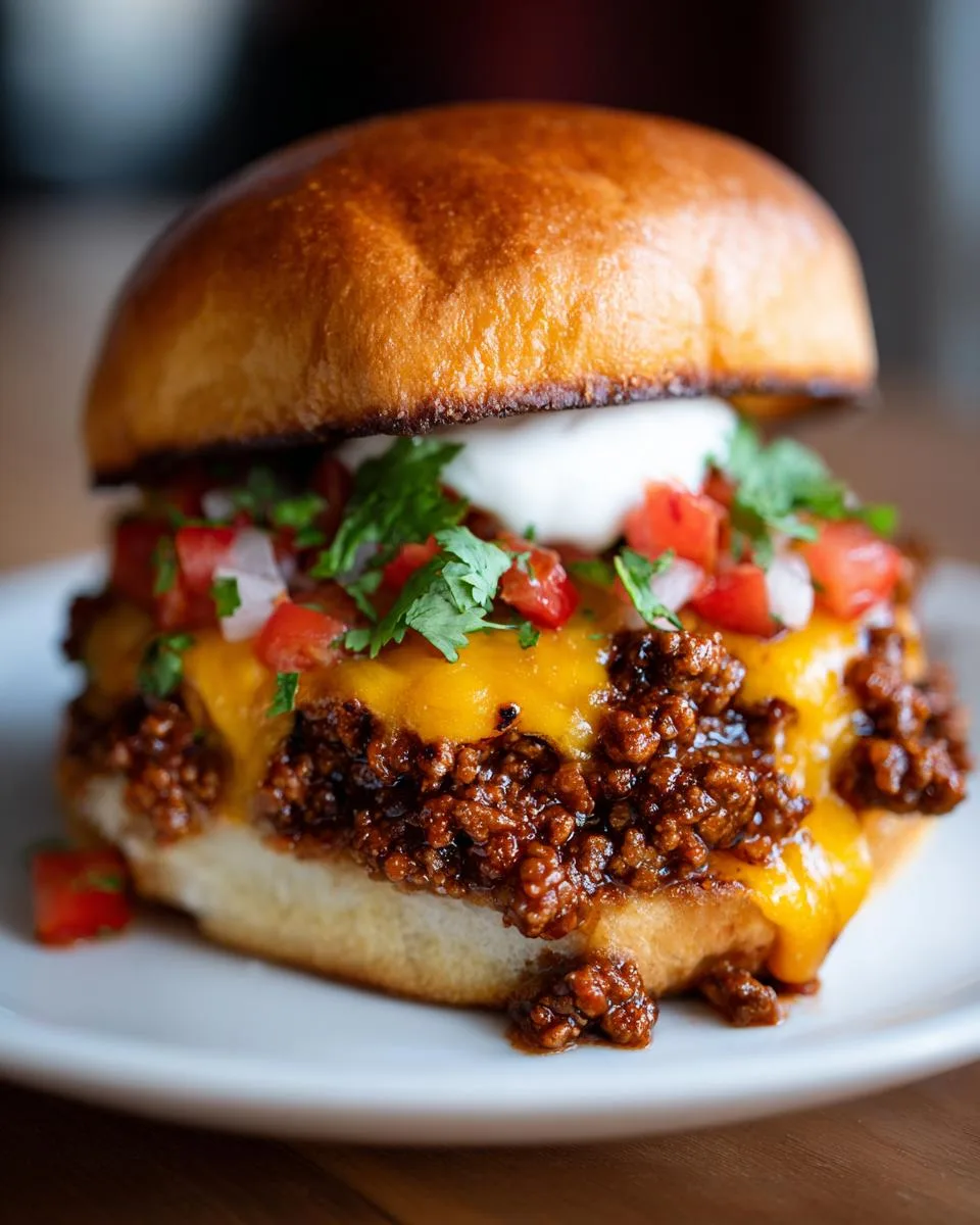Cheesy Taco Sloppy Joes - detail 3
