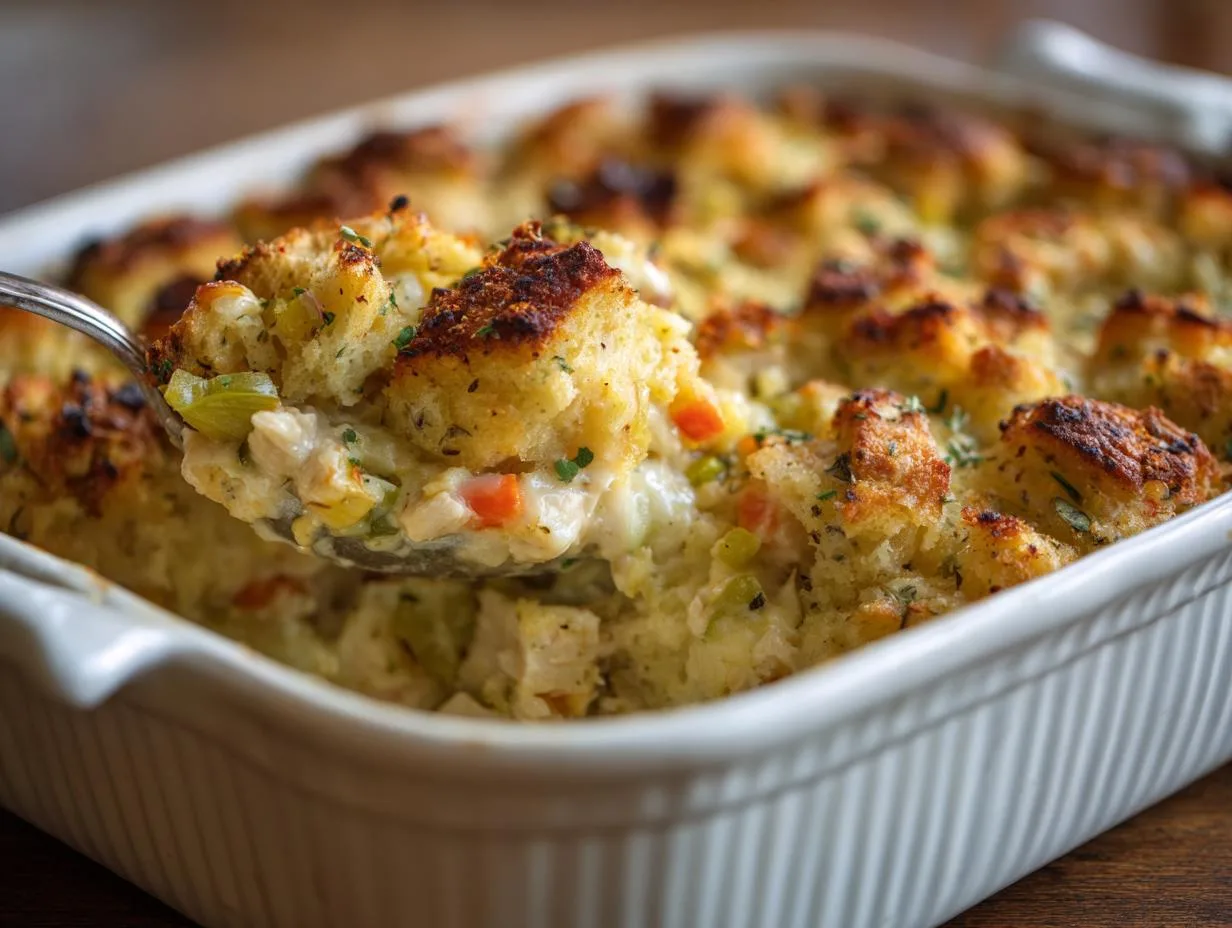 Chicken Stuffing Casserole Bake in Just 30 Minutes