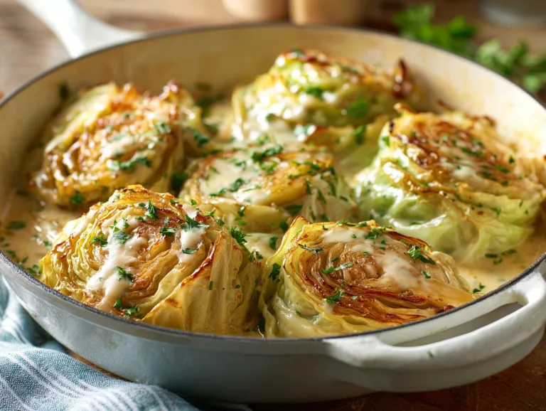 Cozy Creamy Garlic Parmesan Cabbage