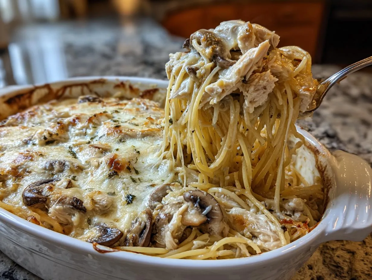 Creamy Chicken Tetrazzini Bake That Melts Hearts Instantly