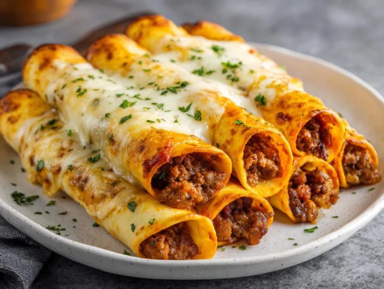 Crispy Cheesy Beef Taquitos