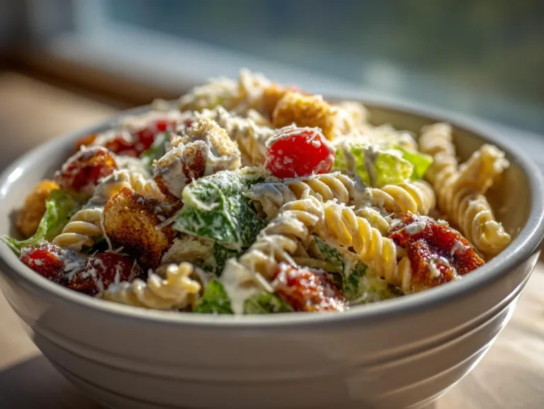Easy Chicken Caesar Pasta Salad