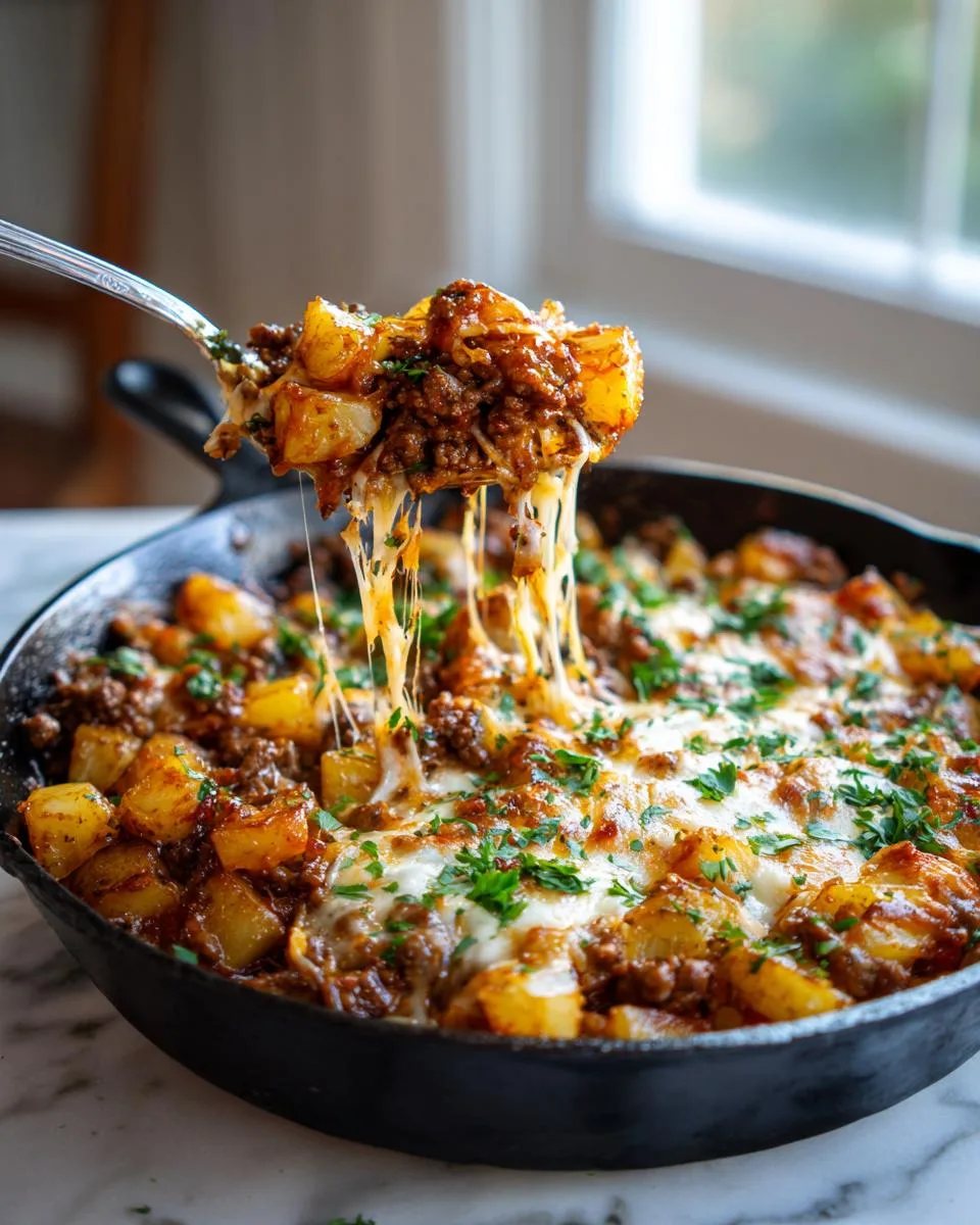 Easy One-Pan Creamy Meat & Potato Skillet - detail 2