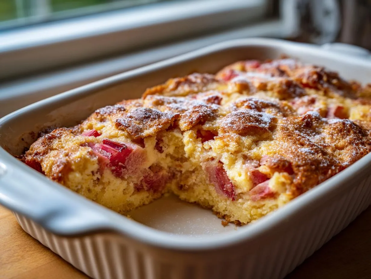 Magical Easy Rhubarb Custard Cake Recipe You Need