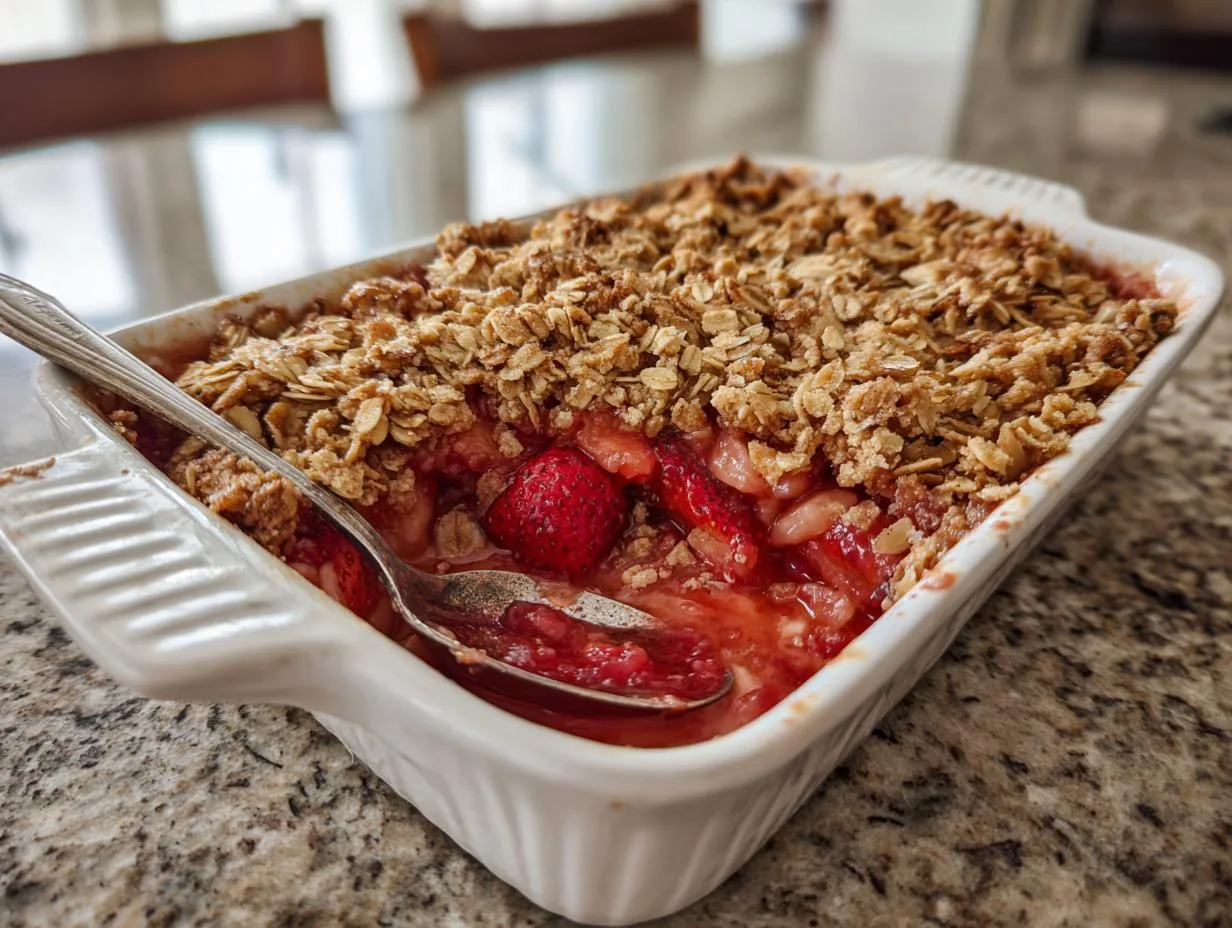 5-Star Strawberry Rhubarb Crisp Recipe – Irresistible & Easy
