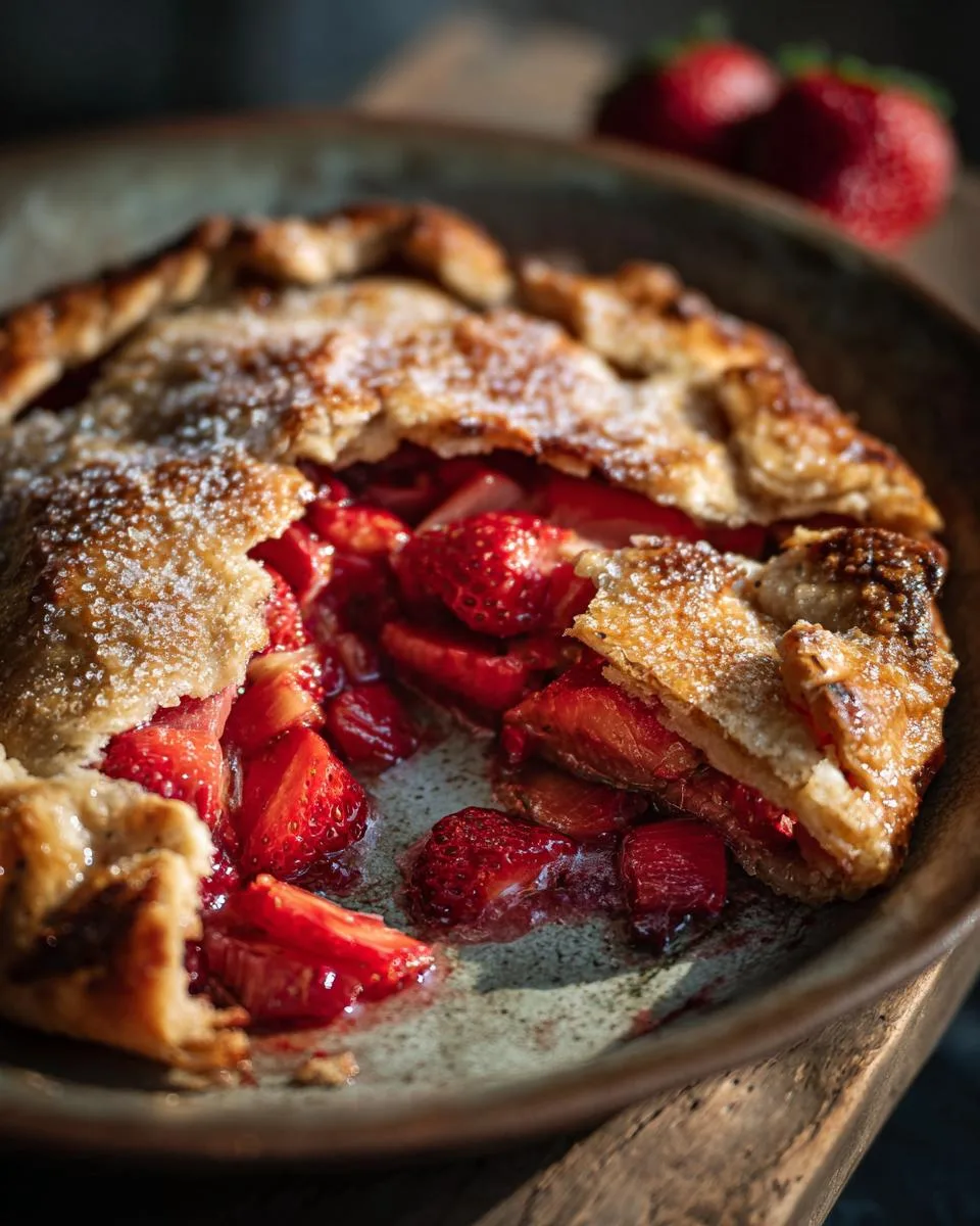 Easy Strawberry Rhubarb Galette - detail 3