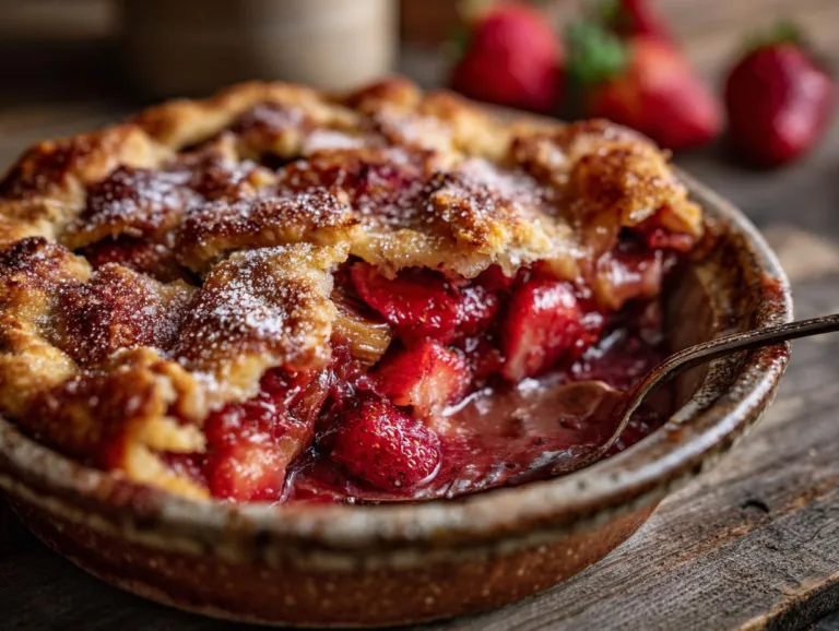 Easy Strawberry Rhubarb Galette
