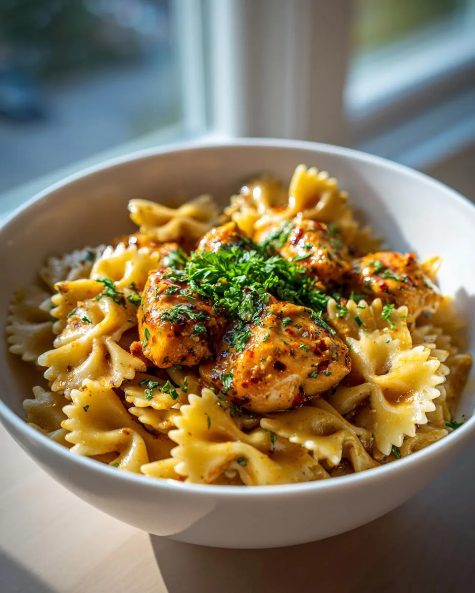 Garlic Butter Chicken with Bowtie Pasta - detail 1