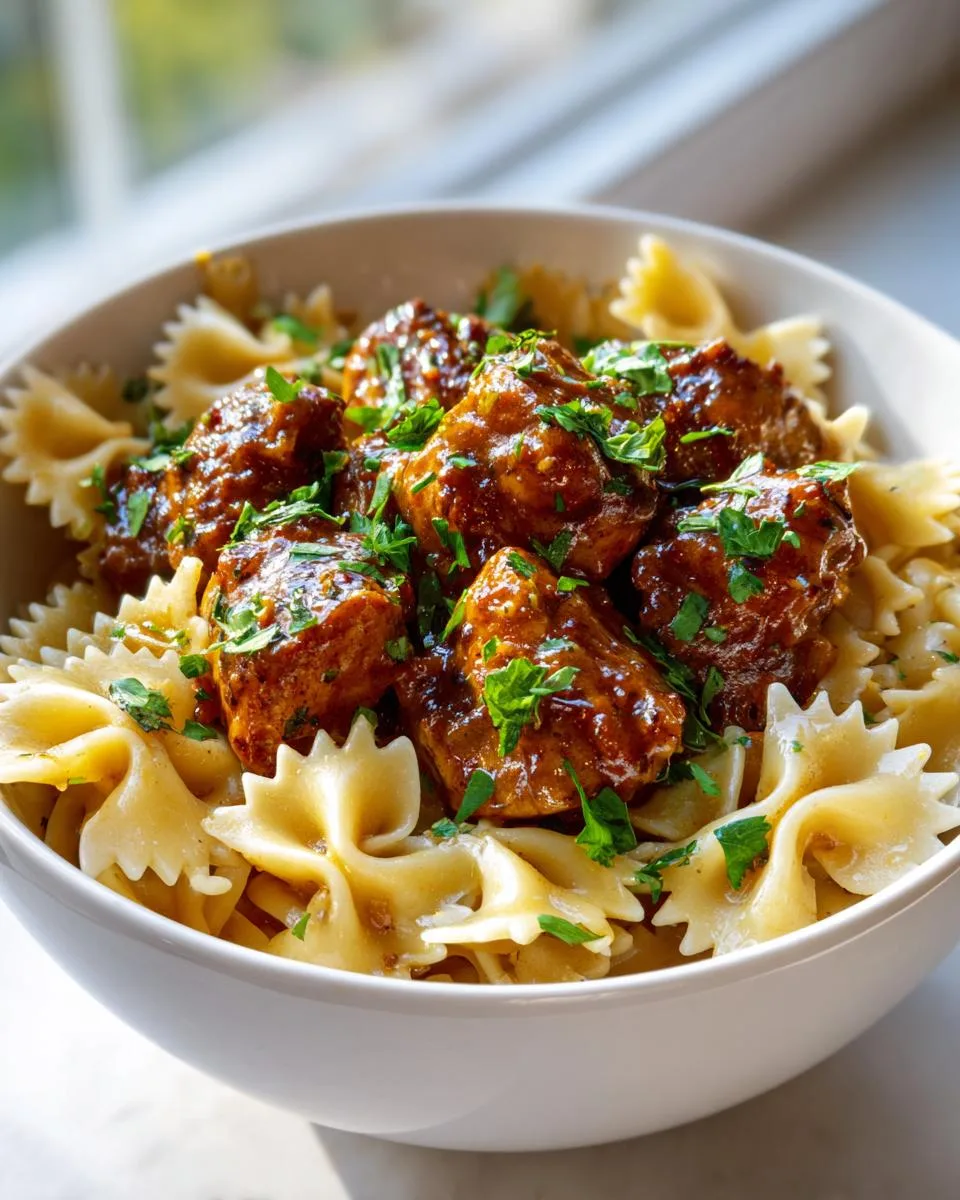 Garlic Butter Chicken with Bowtie Pasta - detail 2