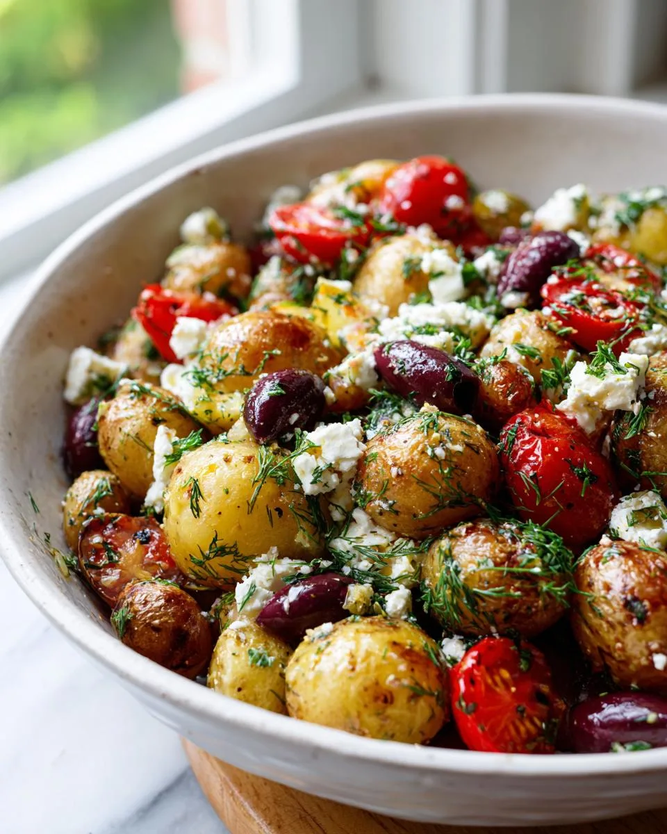 Greek Potato Salad Feta Herbs - detail 1