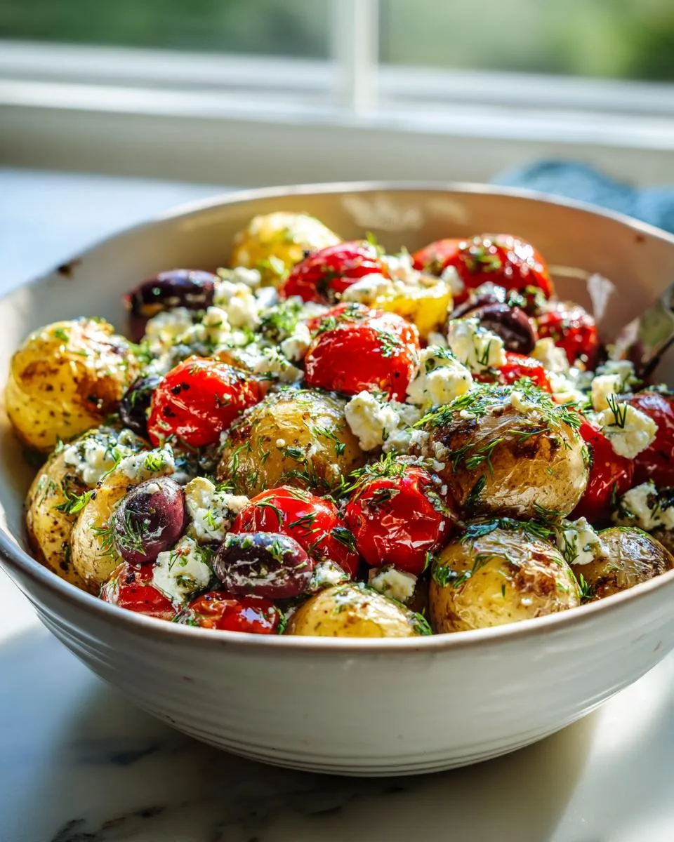 Greek Potato Salad Feta Herbs - detail 2