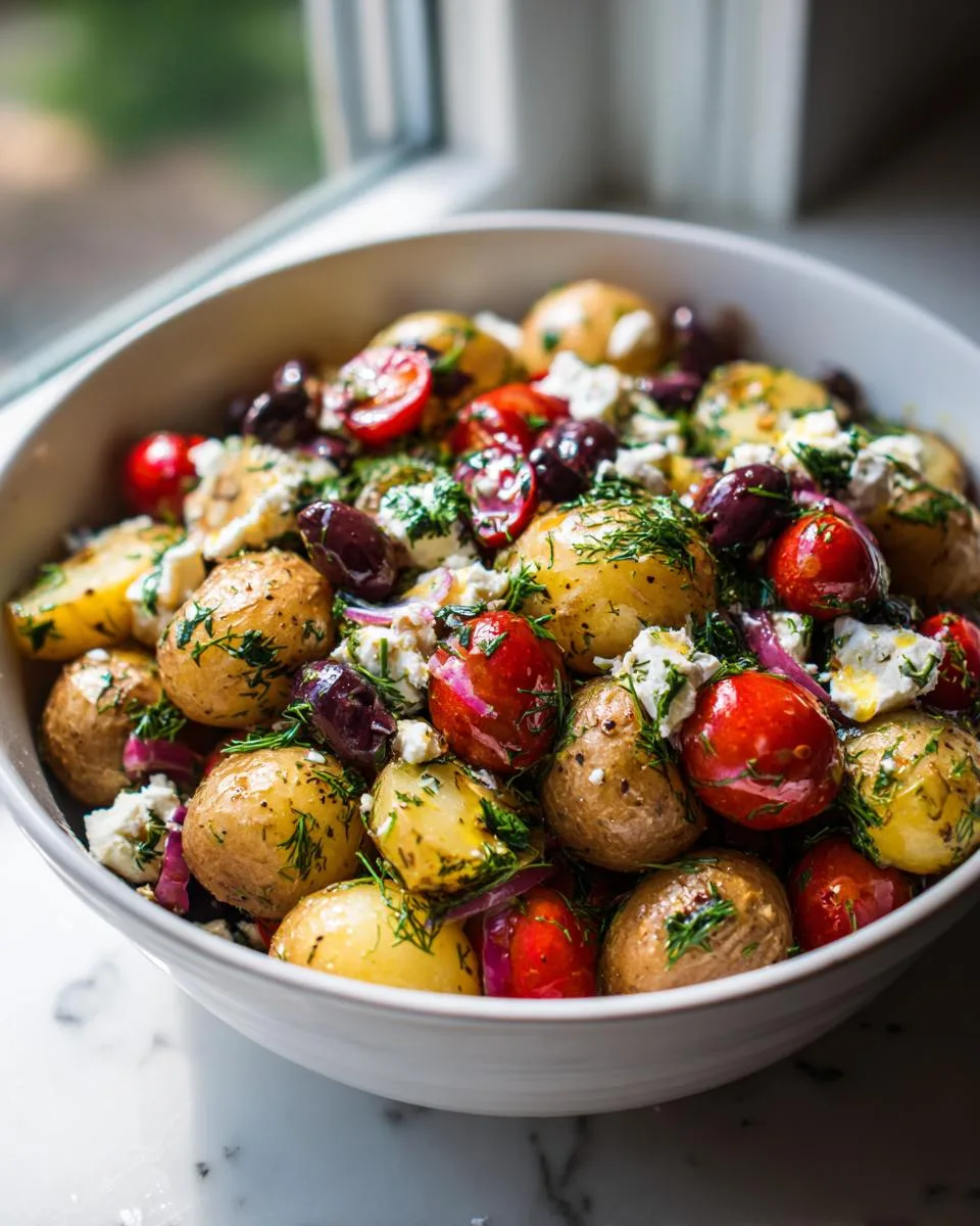 Greek Potato Salad Feta Herbs - detail 3