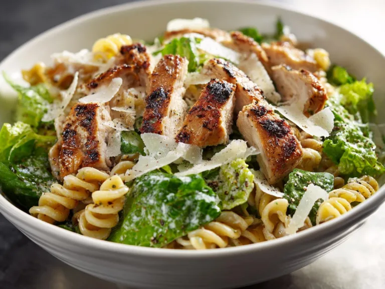Grilled Chicken Caesar Pasta Salad