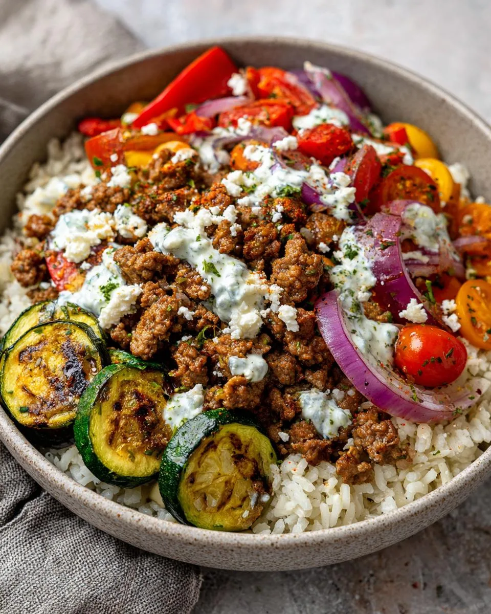 Ground Beef Gyro Bowls - detail 3