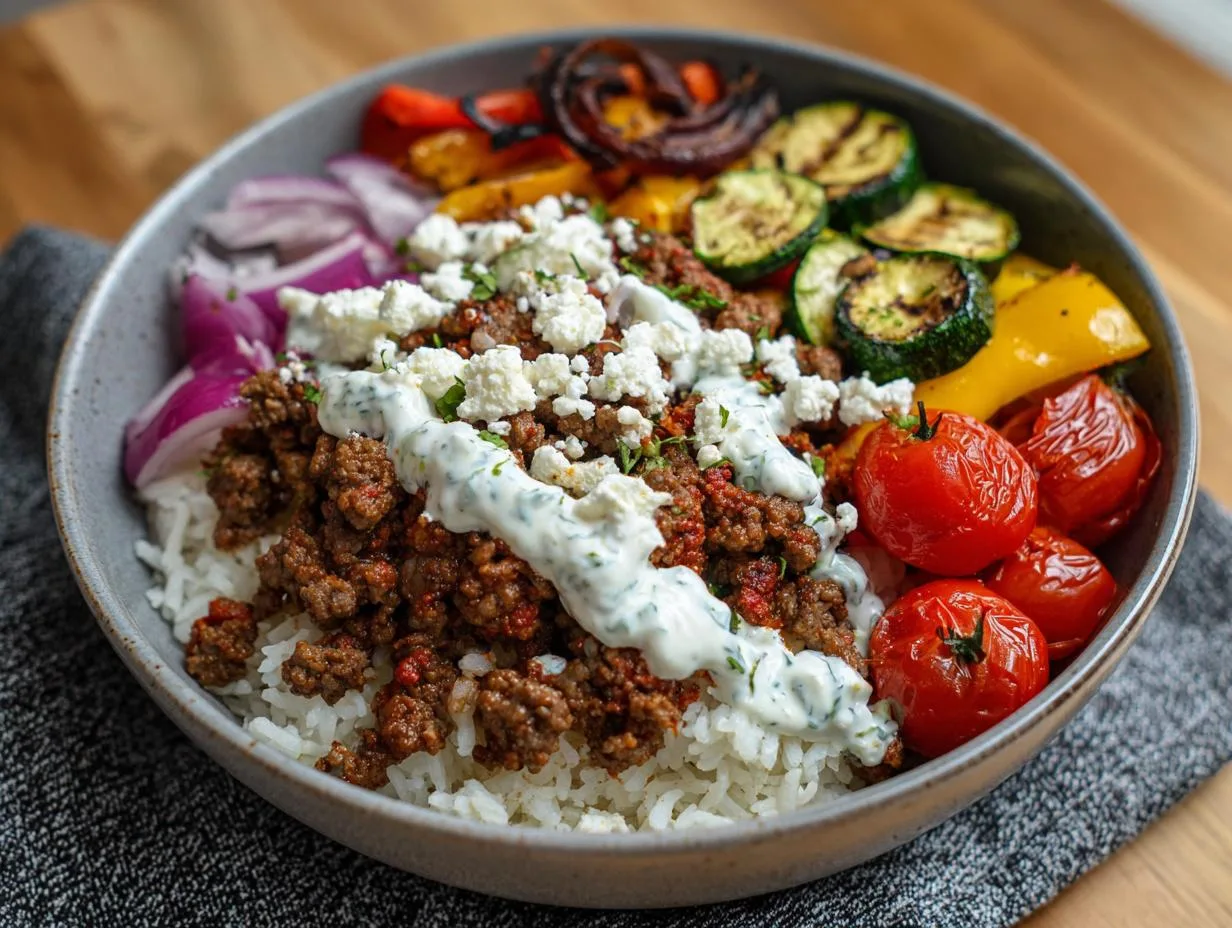 Ground Beef Gyro Bowls in Just 30 Minutes: Deliciously Easy!