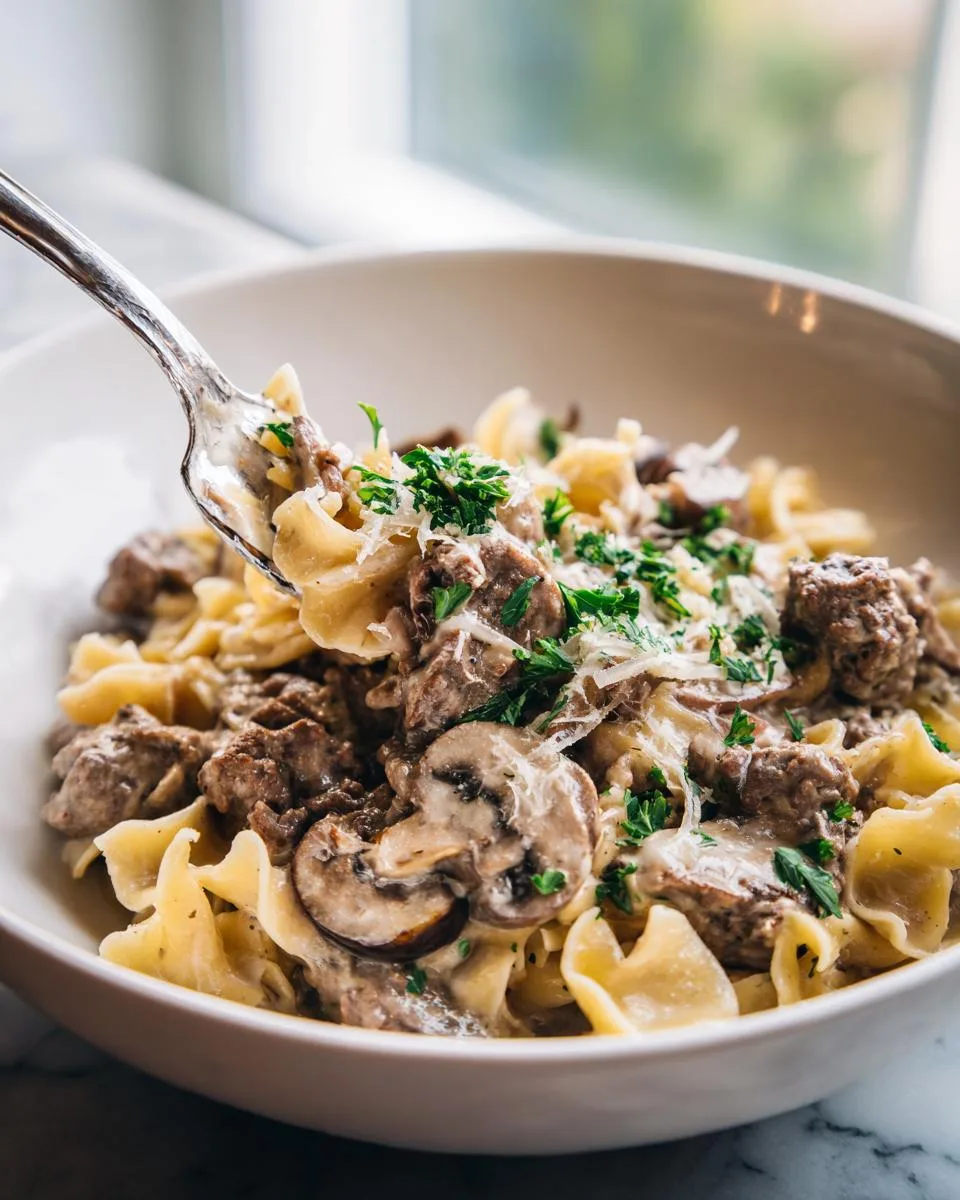 Ground Beef Stroganoff - detail 2