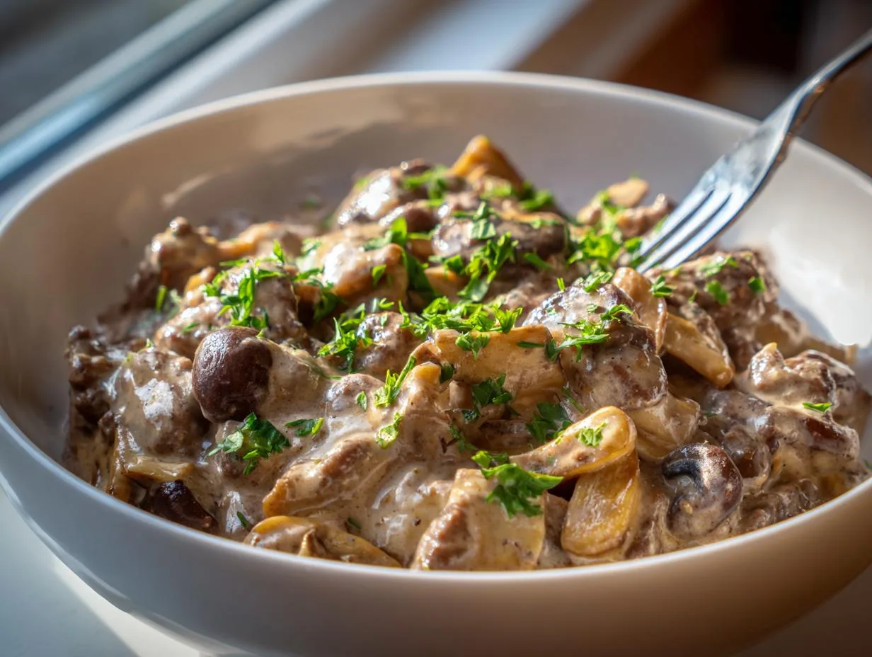 Creamy Ground Beef Stroganoff Recipe in 30 Minutes