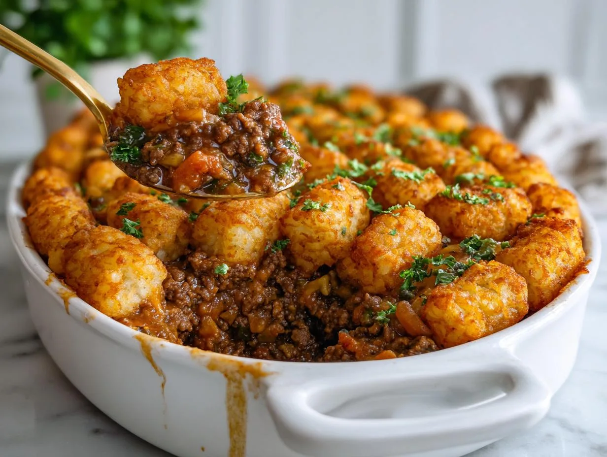 Yummy Ground Beef Tater Tot Casserole for Hungry Hearts