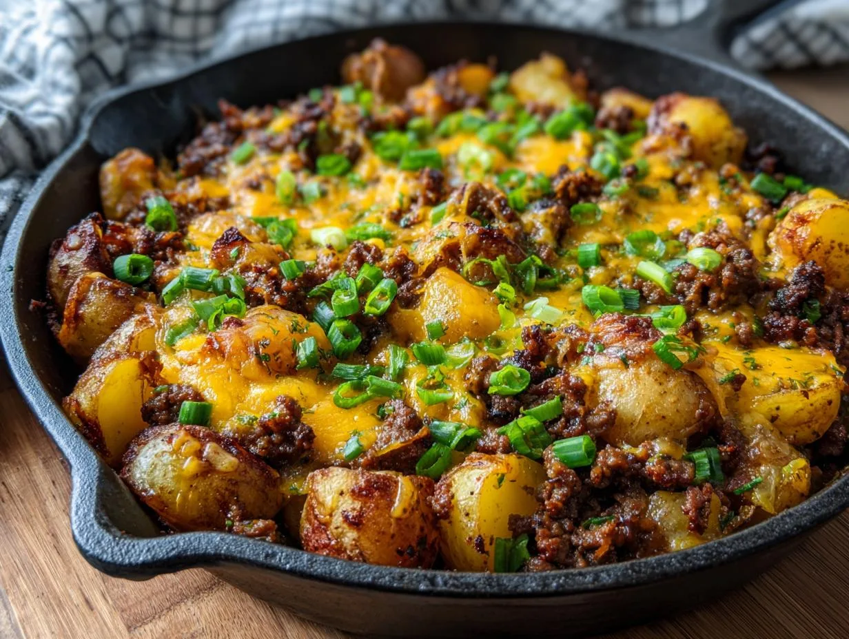 Savory Ground Beef and Potato Skillet in Just 25 Minutes