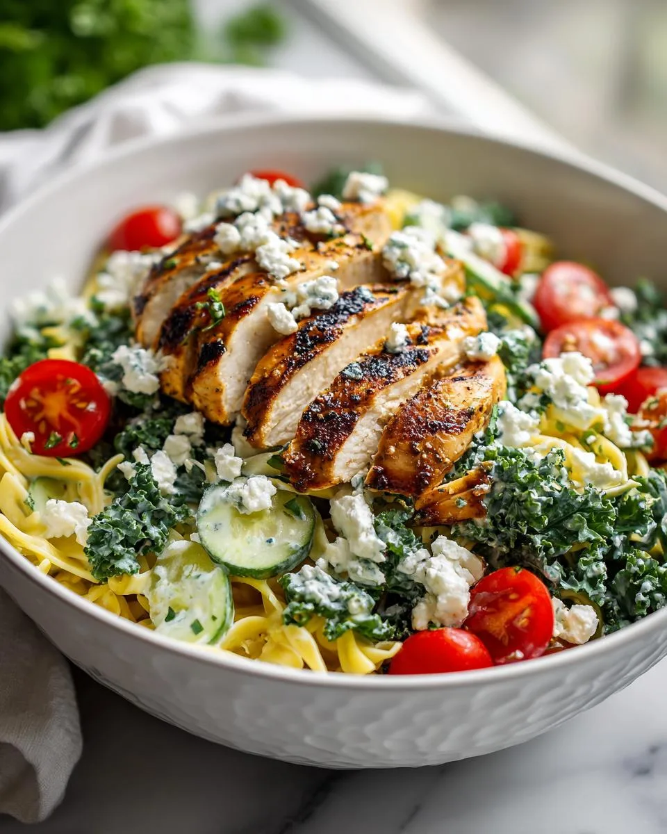 High Protein Chicken Pasta Salad - detail 1