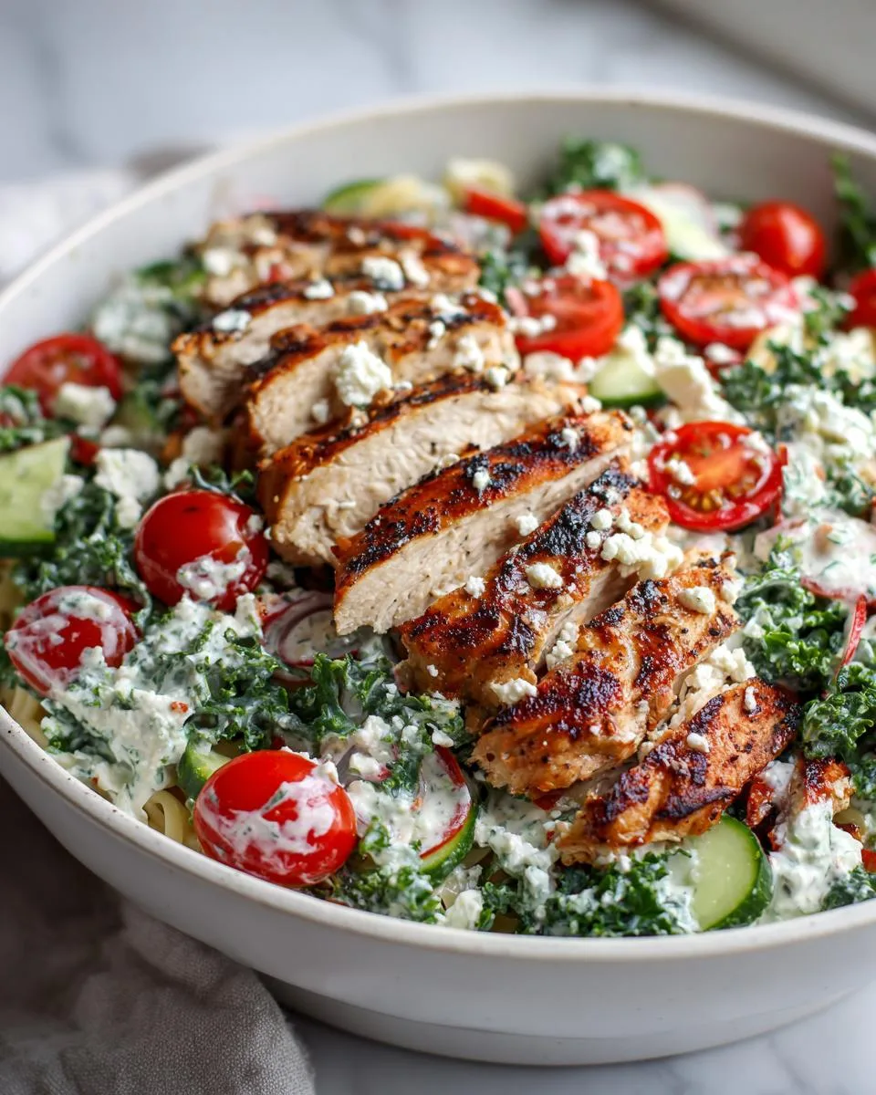 High Protein Chicken Pasta Salad - detail 2
