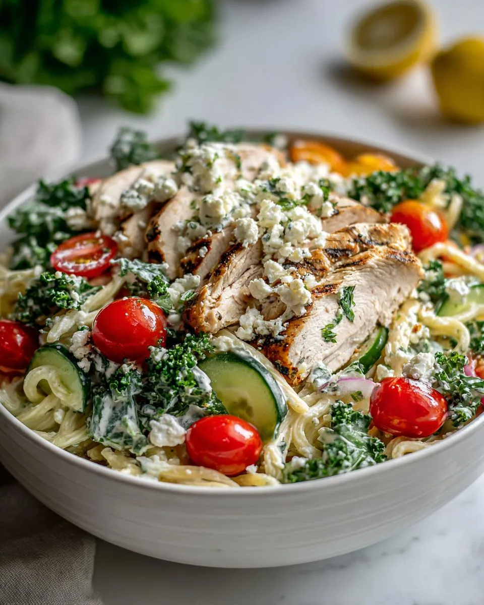 High Protein Chicken Pasta Salad - detail 3