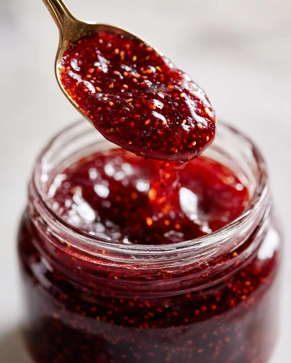 Homemade Strawberry Rhubarb Jam - detail 3