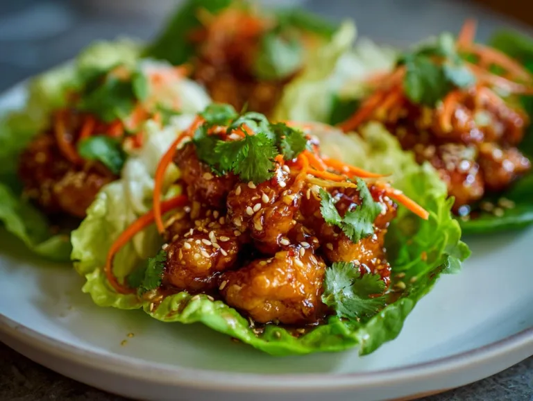 Lemon Chicken Lettuce Cups