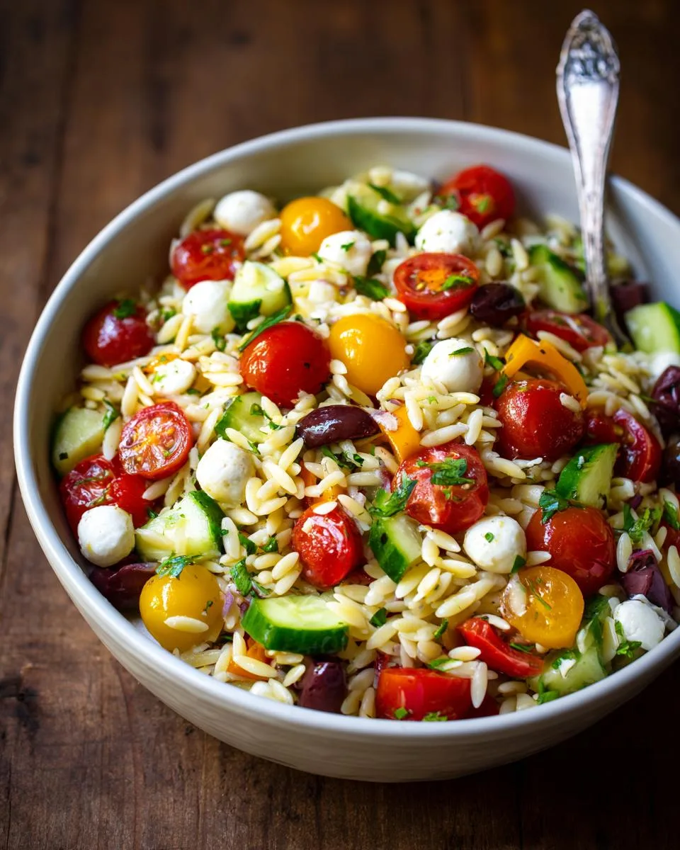 Mediterranean Orzo Pasta Salad Recipe - detail 3