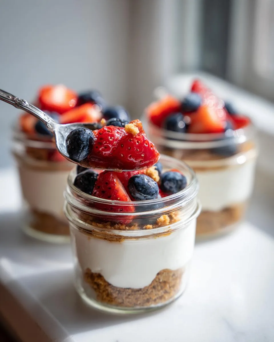No Bake Berry Cheesecake Cups - detail 1