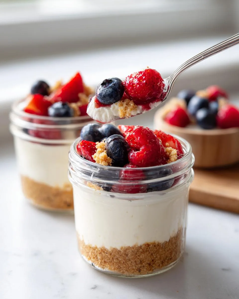 No Bake Berry Cheesecake Cups - detail 2