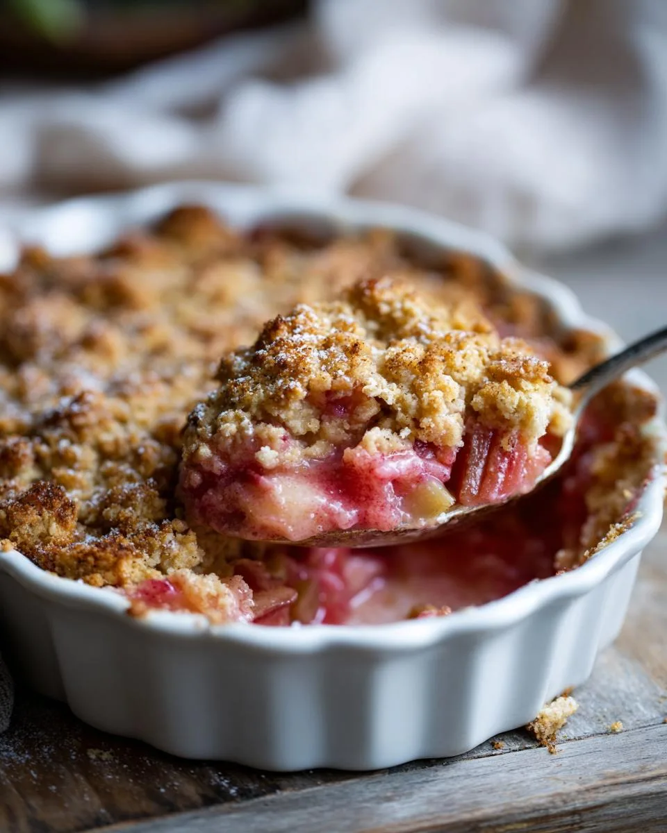 Old Fashioned Rhubarb Cobbler Recipe - detail 1