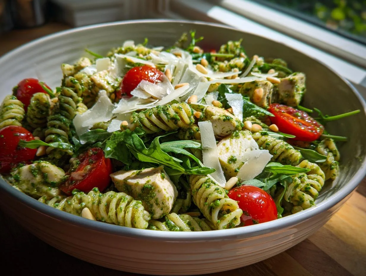 20-Minute Pesto Chicken Pasta Salad Bowl You’ll Crave