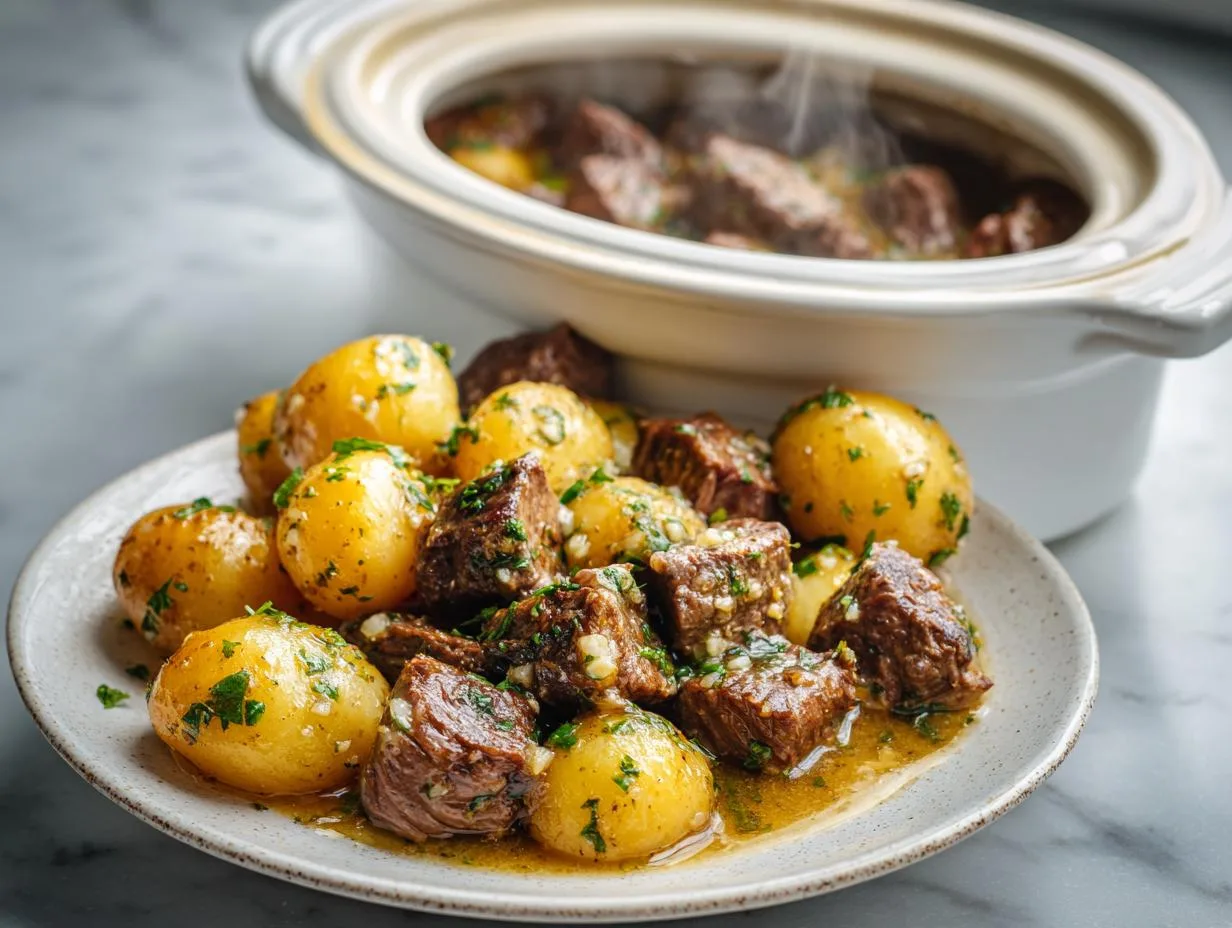 Irresistible Slow Cooker Garlic Butter Beef Bites in 6 Hours