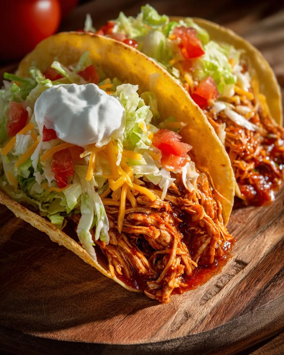 Slow Cooker Shredded Chicken Tacos - detail 1