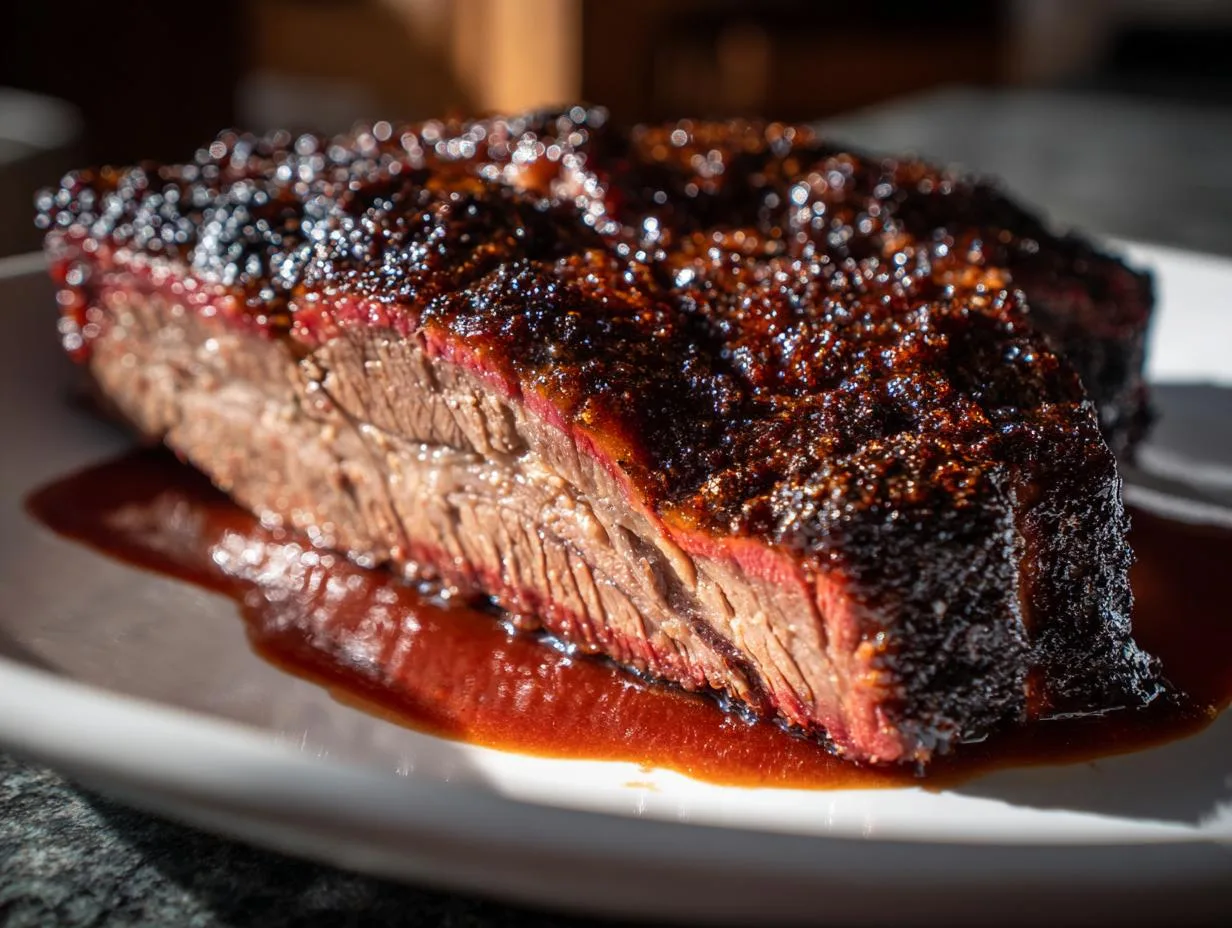 Tender Slow Cooker Texas Smoked Beef Brisket Recipe