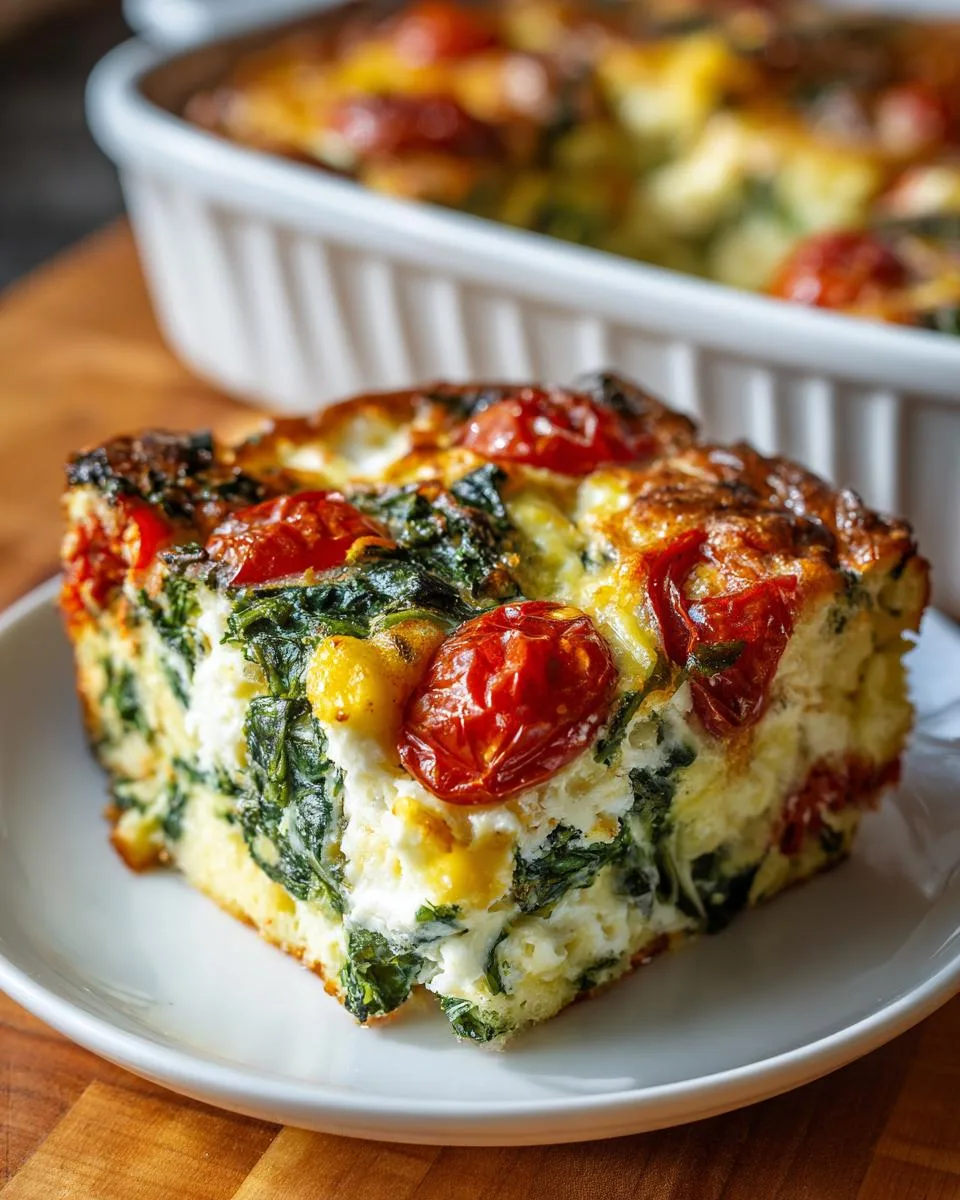 Spinach Tomato Breakfast Casserole - detail 1