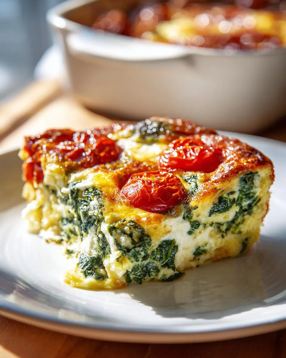 Spinach Tomato Breakfast Casserole - detail 2