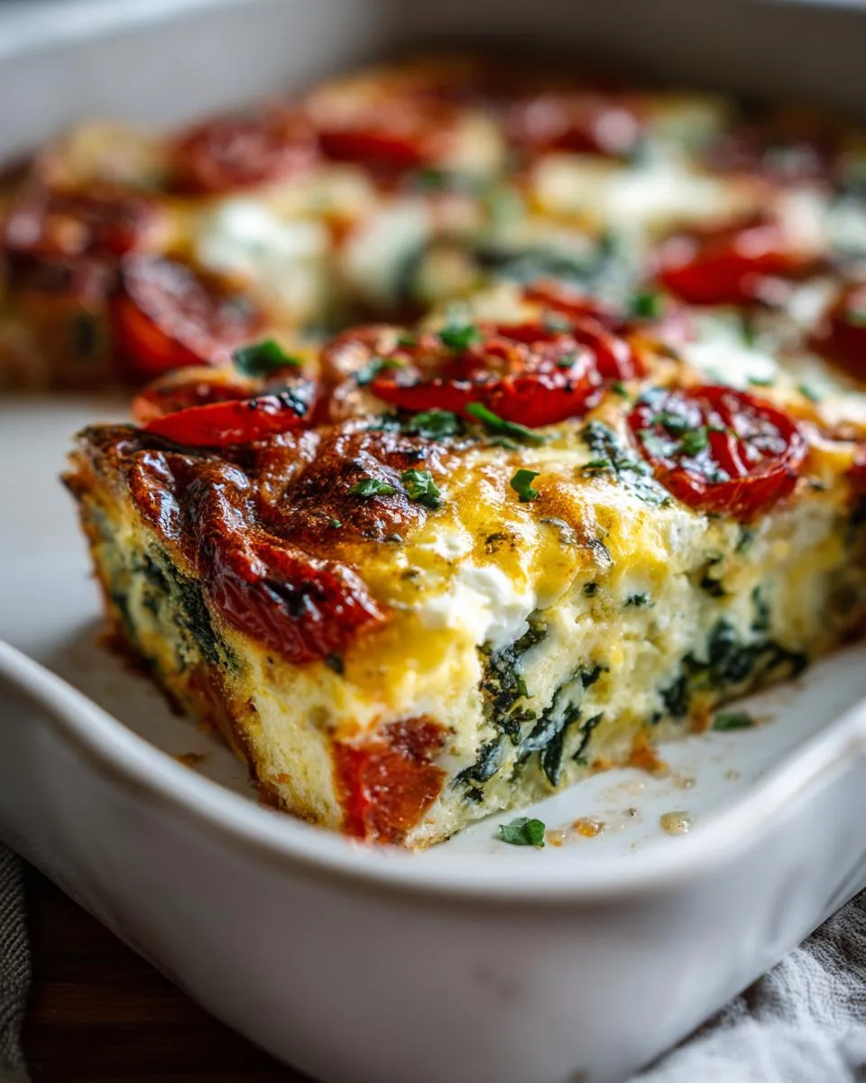 Spinach Tomato Breakfast Casserole - detail 3