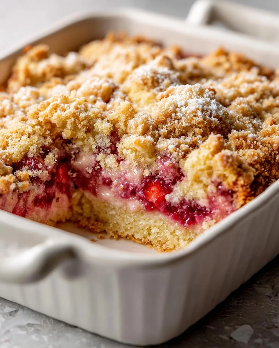 Strawberry Rhubarb Coffee Cake Recipe - detail 3