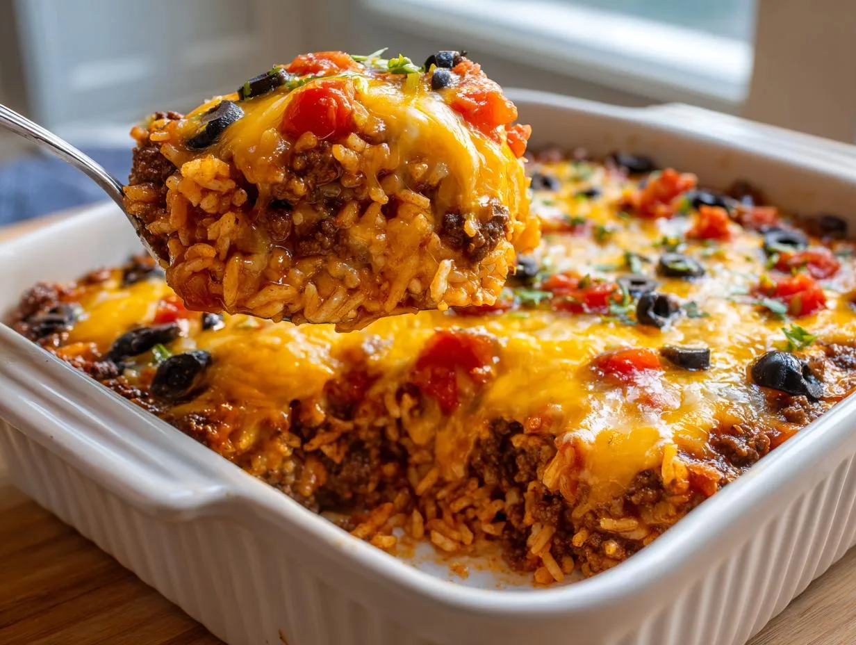 Delicious Taco Rice Casserole Your Family Will Love!