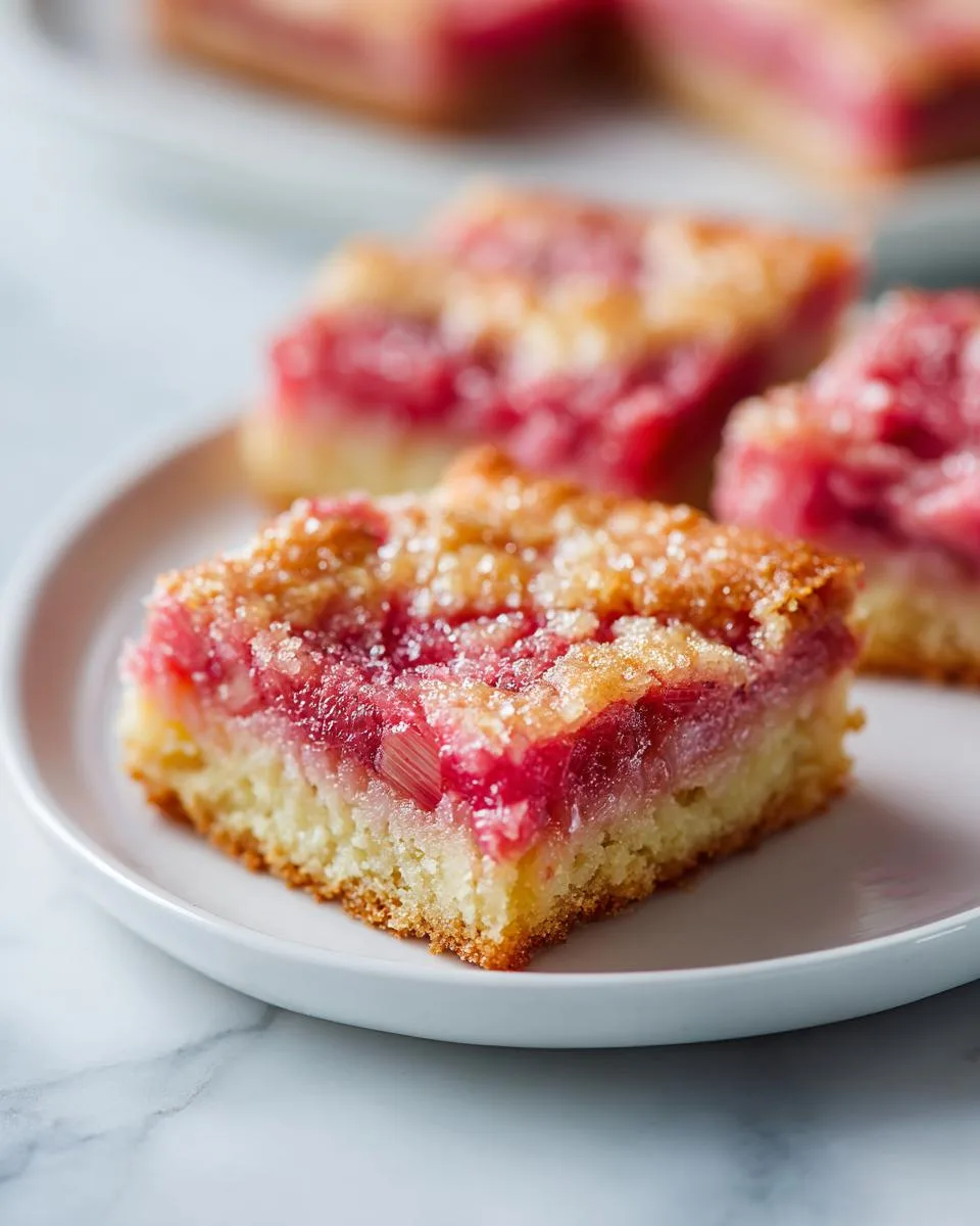 Tangy Rhubarb Bars Recipe - detail 1