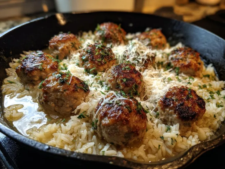 Turkey Meatball Rice Skillet