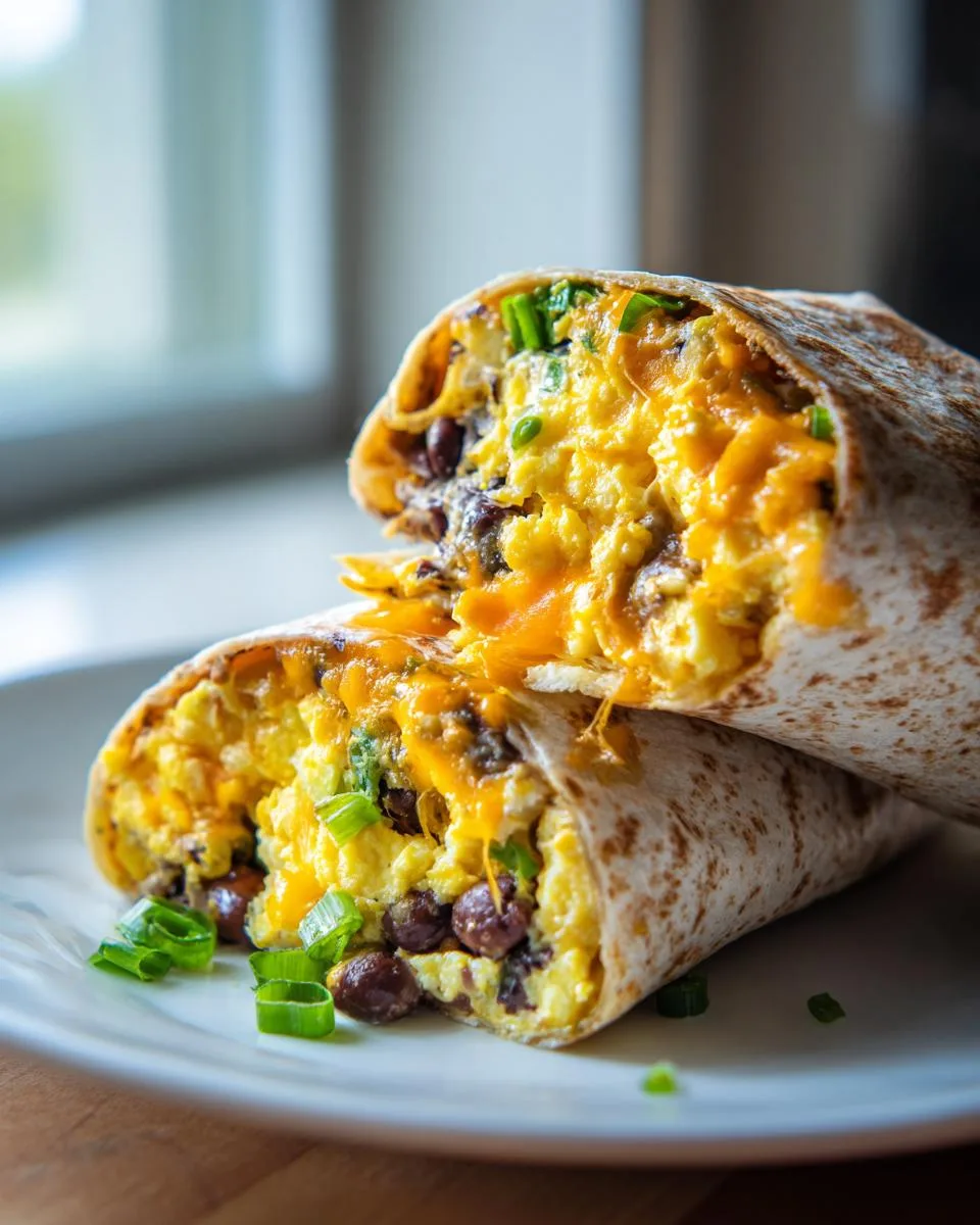 Veggie Egg Breakfast Burritos - detail 3