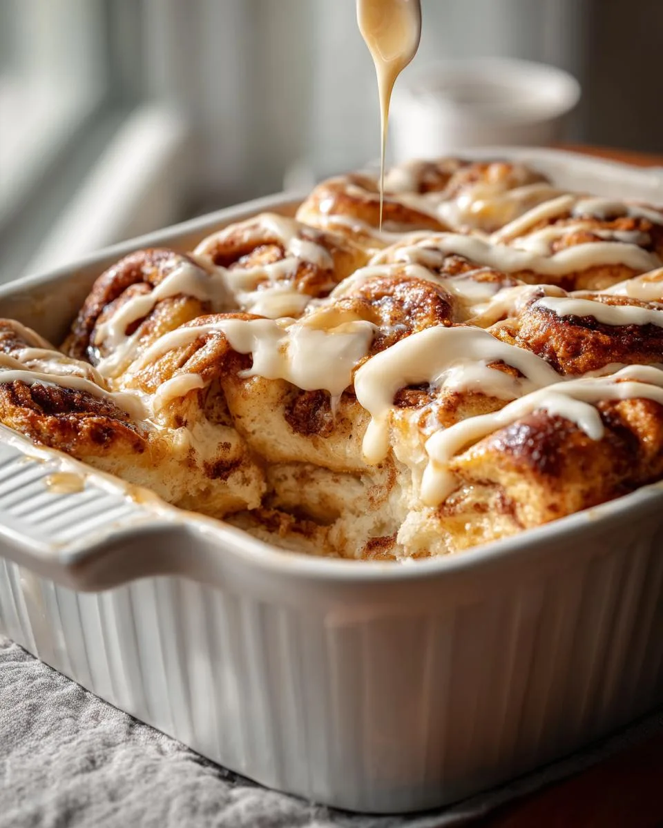 cinnamon roll breakfast casserole - detail 3