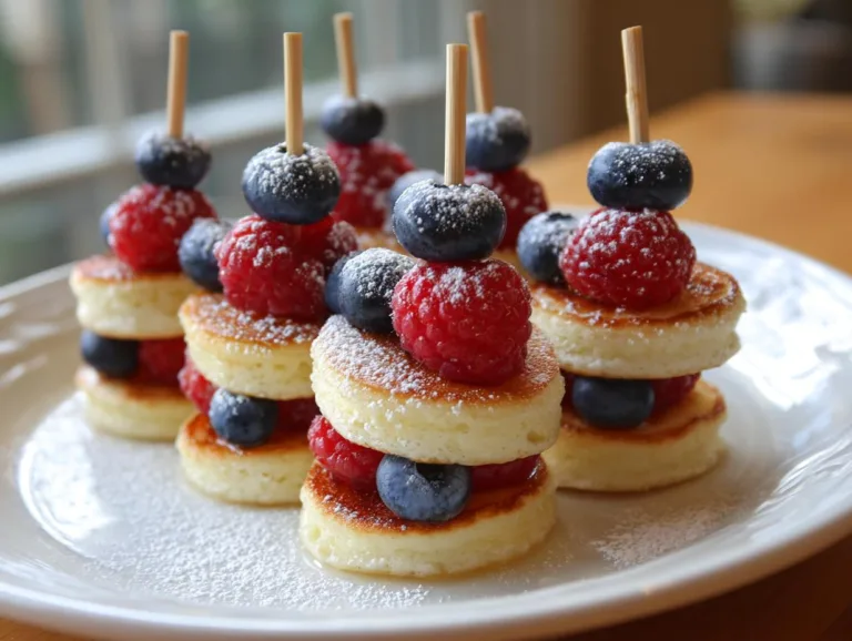 4th July Berry Pancake Skewers