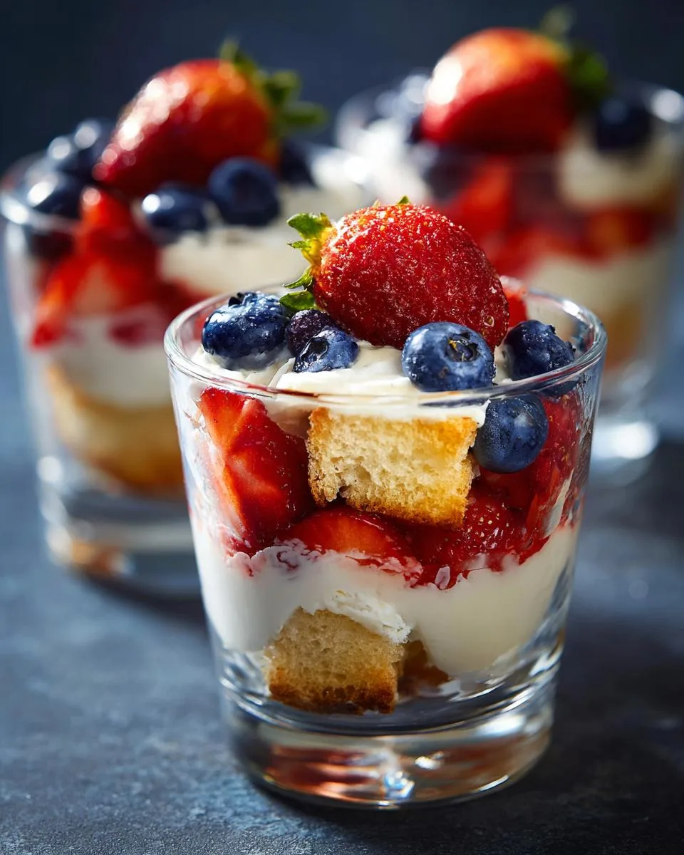 4th July Berry Trifle Cups - detail 1