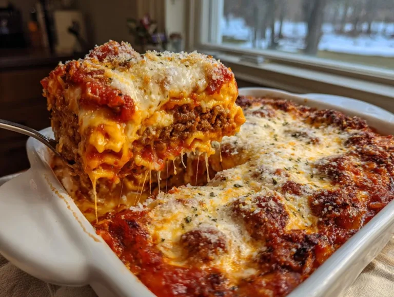 Beefy Baked Ravioli