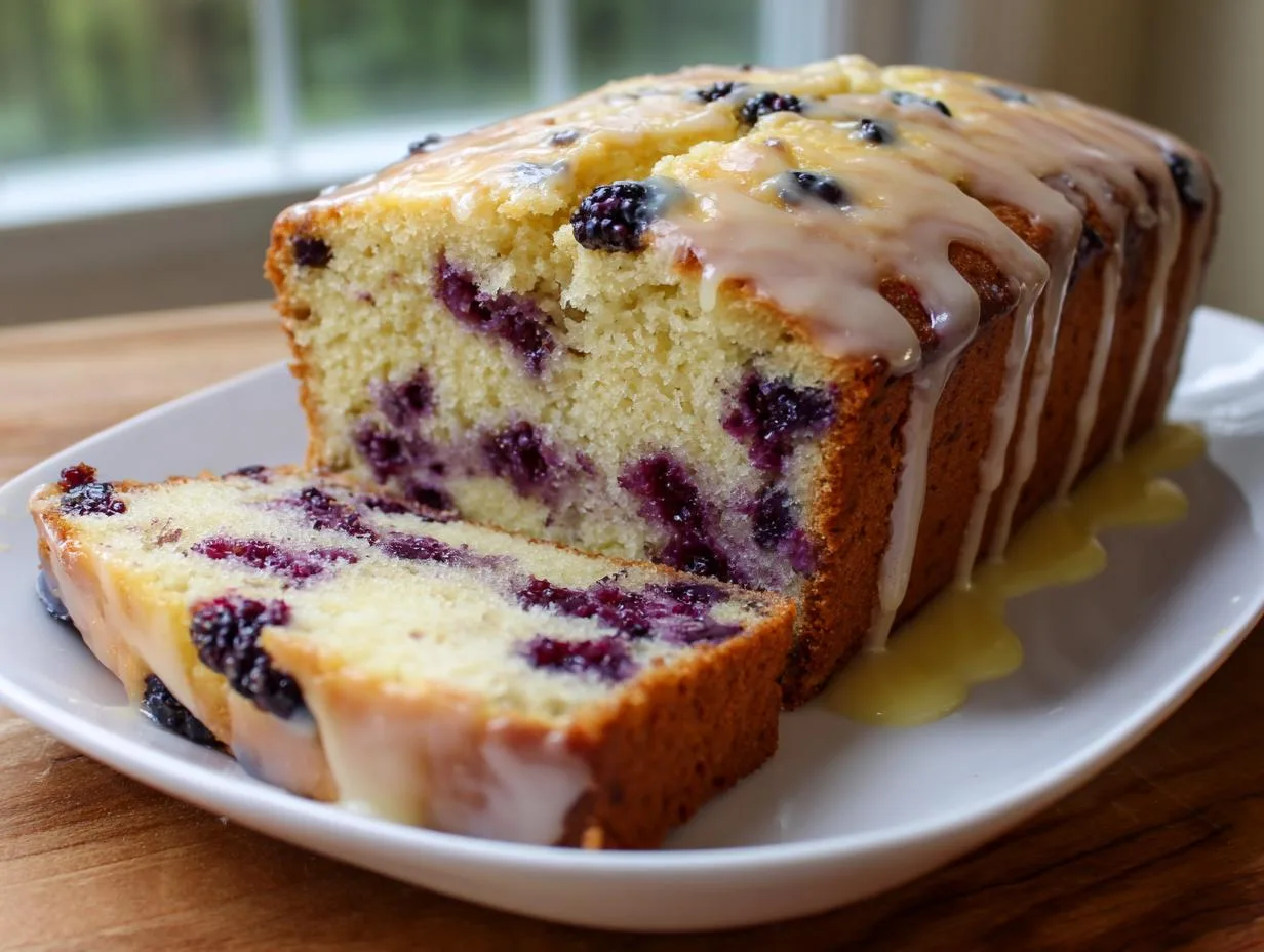 Moist Black Raspberry Breakfast Loaf in Just 1 Hour